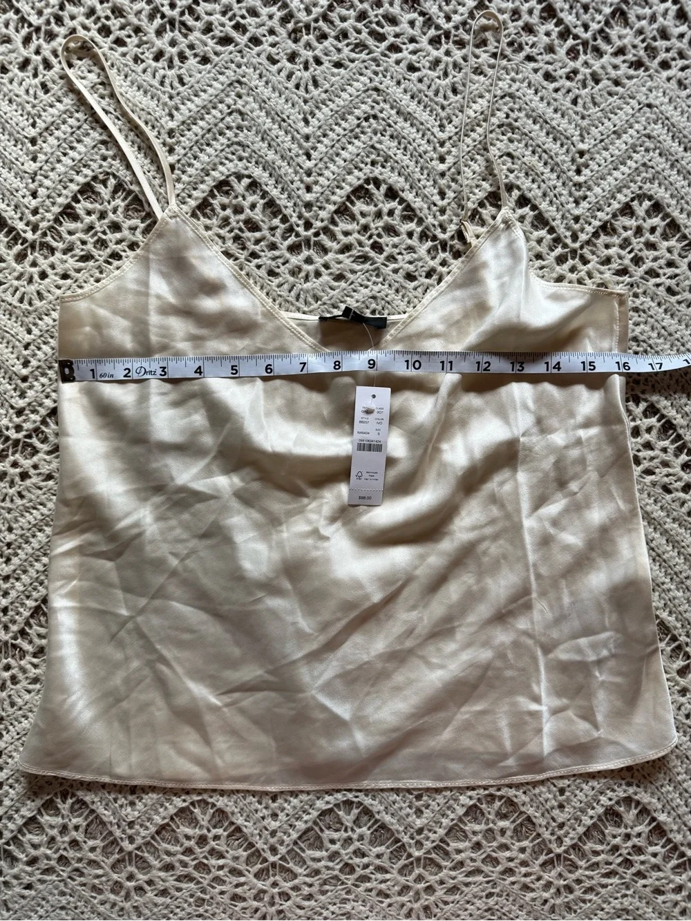 J. Crew Ivory Satin Camisole